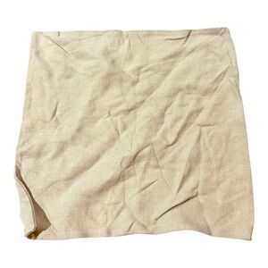 Quince 100% Linen European Pillow Sham Decor 20x20 Beige Flax Natural